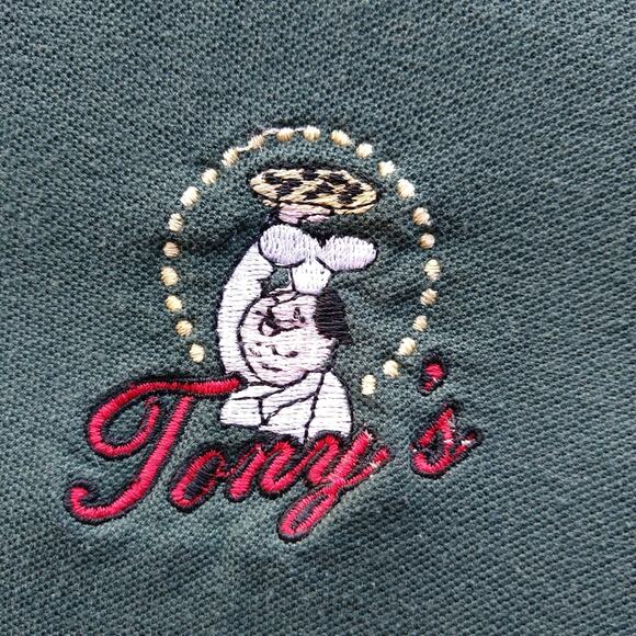 Tony's Pizza Polo Work Shirt #1 Large Bremerton Italian Restaurant distressed - Picture 1 of 14